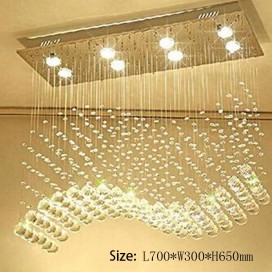 Wave Modern Wave K9 Crystal Sparkle Luxury Rain Drop Chandelier