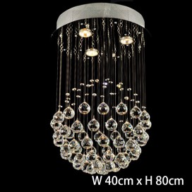 Ball Modern K9 Crystal Sparkle Luxury Rain Drop Chandelier