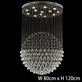 Ball Modern K9 Crystal Sparkle Luxury Rain Drop Chandelier