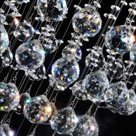 16 Light 2 Tier Modern K9 Crystal Sparkle Luxury Rain Drop Chandelier