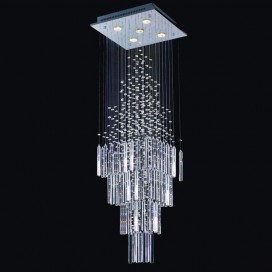 5 Light Modern K9 Crystal Sparkle Luxury Rain Drop Chandelier