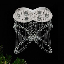 6 Light Modern K9 Crystal Sparkle Luxury Rain Drop Chandelier