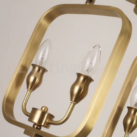 10 Light Retro Rustic Luxury Brass Chandelier