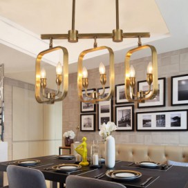 6 Light Retro Rustic Luxury Brass Chandelier