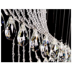 Spiral Modern K9 Crystal Sparkle Luxury Rain Drop Chandelier