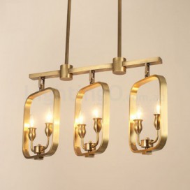 6 Light Retro Rustic Luxury Brass Chandelier