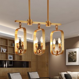 6 Light Retro Rustic Luxury Brass Chandelier