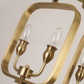 6 Light Retro Rustic Luxury Brass Chandelier