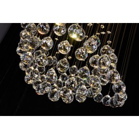 5 Light Modern K9 Crystal Sparkle Luxury Rain Drop Chandelier