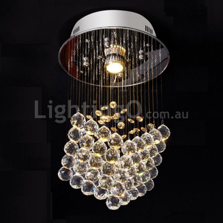 1 Light Modern K9 Crystal Sparkle Luxury Rain Drop Chandelier