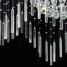 Square Ball Modern K9 Crystal Sparkle Luxury Rain Drop Chandelier