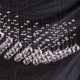 5 Light Modern K9 Crystal Sparkle Luxury Rain Drop Chandelier