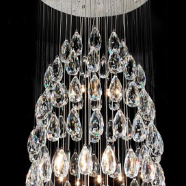 Modern K9 Crystal Sparkle Luxury Rain Drop Chandelier
