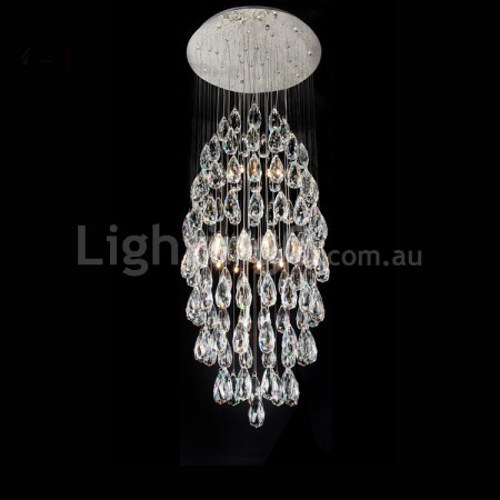 Modern K9 Crystal Sparkle Luxury Rain Drop Chandelier