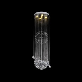 5 Light Round Modern K9 Crystal Sparkle Luxury Rain Drop Chandelier