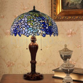 16 Inch Wisteria Stained Glass Table Lamp