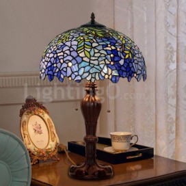 16 Inch Wisteria Stained Glass Table Lamp