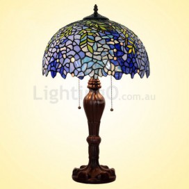 16 Inch Wisteria Stained Glass Table Lamp