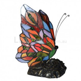 5 Inch Butterfly Stained Glass Table Lamp