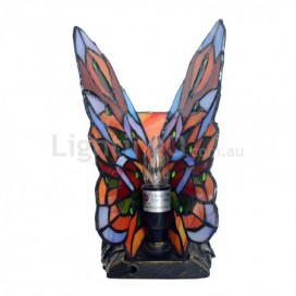 5 Inch Butterfly Stained Glass Table Lamp