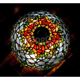 16 Inch Rose Stained Glass Table Lamp