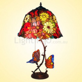 16 Inch Rural Sunflower Stained Glass Table Lamp