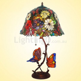 16 Inch Rural Sunflower Stained Glass Table Lamp