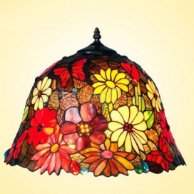 16 Inch Rural Sunflower Stained Glass Table Lamp