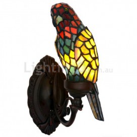 Parrot Stained Glass Wall light