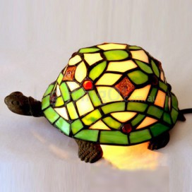 Tortoise Stained Glass Table Lamp