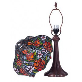 12 Inch Red Stained Glass Table Lamp
