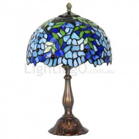 12 Inch Wisteria Stained Glass Table Lamp