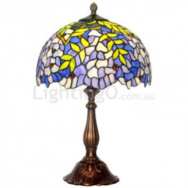 12 Inch Wisteria Stained Glass Table Lamp