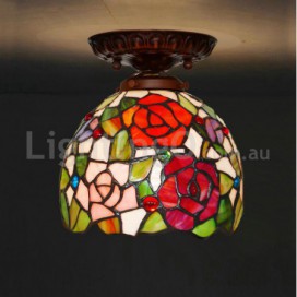 7 Inch Stained Glass Flush Mount LightingO Australia