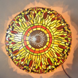 20 Inch Dragonfly Stained Glass Table Lamp