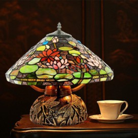 Retro Stained Glass Table Lamp