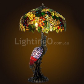 20 Inch Rural Stained Glass Table Lamp