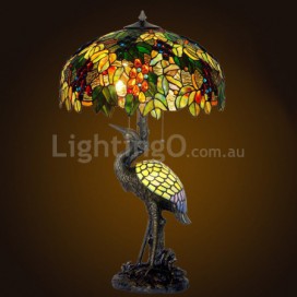 20 Inch Rural Stained Glass Table Lamp