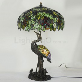 20 Inch Rural Stained Glass Table Lamp