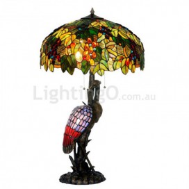 20 Inch Rural Stained Glass Table Lamp