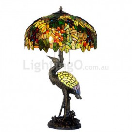 20 Inch Rural Stained Glass Table Lamp