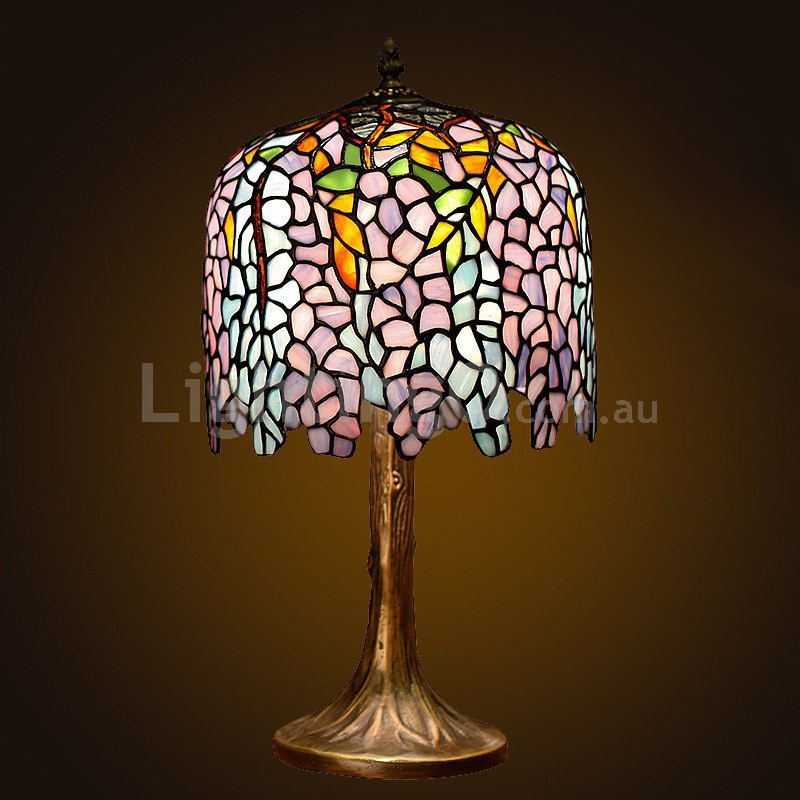 Wisteria stained glass clearance table lamp