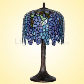 10 Inch Wisteria Stained Glass Table Lamp