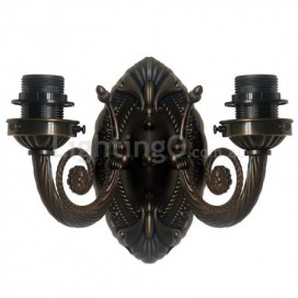 2 Light Baroque Stained Glass Wall light