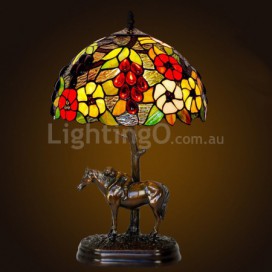 12 Inch Rural Retro Stained Glass Table Lamp