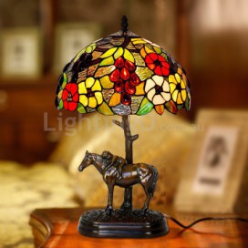 12 Inch Rural Retro Stained Glass Table Lamp