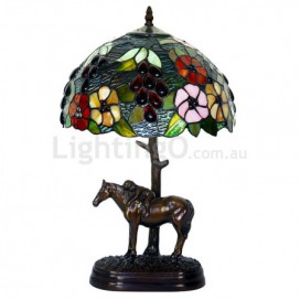 12 Inch Rural Retro Stained Glass Table Lamp