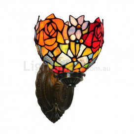 1 Light Rose Stained Glass Wall light