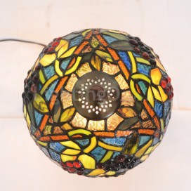 8 Inch Rural Grape Stained Glass Pendant Light