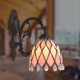 6 Inch Rural Crystal Stained Glass Wall light